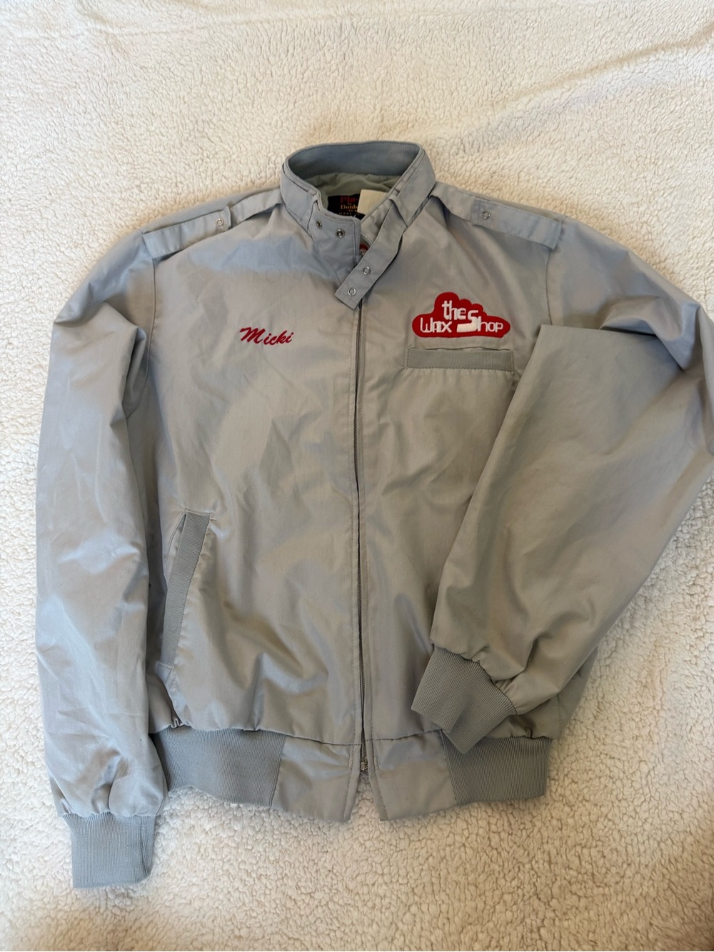 Vintage The Wax Shop Pla-Jac Dunbrooke USA Embroidered Car Racing Jacket